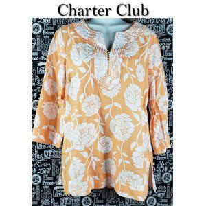 Charter Club BOHO Linen Shirt Size Medium🤩